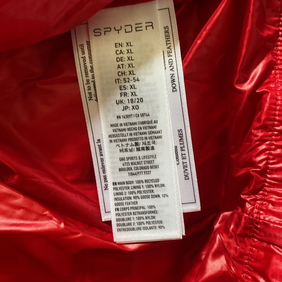 SYPDER SKI SNOWBOARD TIMELESS HOODIE DOWN JACKET $279 - Picture 4 of 6